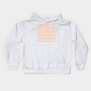 Peach color minimalist stripes pattern Kids Hoodie